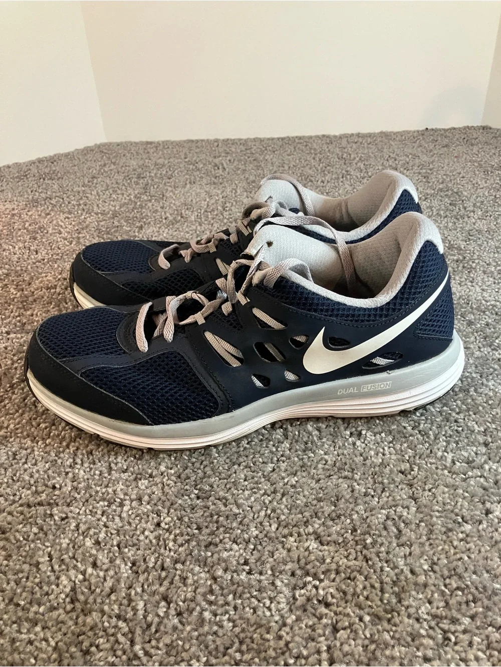 Nike Dual Fusion Light Lace Up Blue Running Athletic Shoes 599513-410 Mens Sz 9